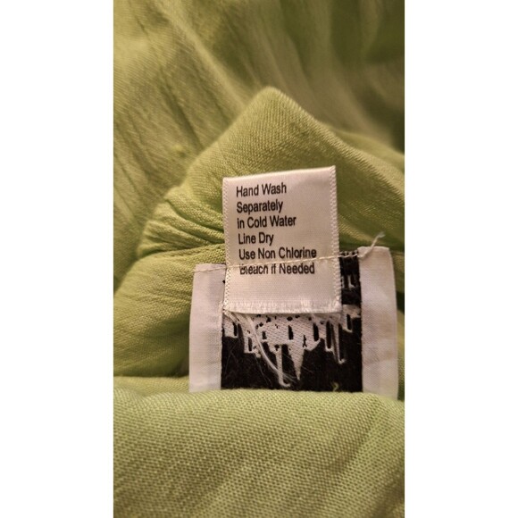 Metropolitan Size L Green Tropical Embroidered Beaded Sleeveless Long Sun Dress - Picture 5 of 6